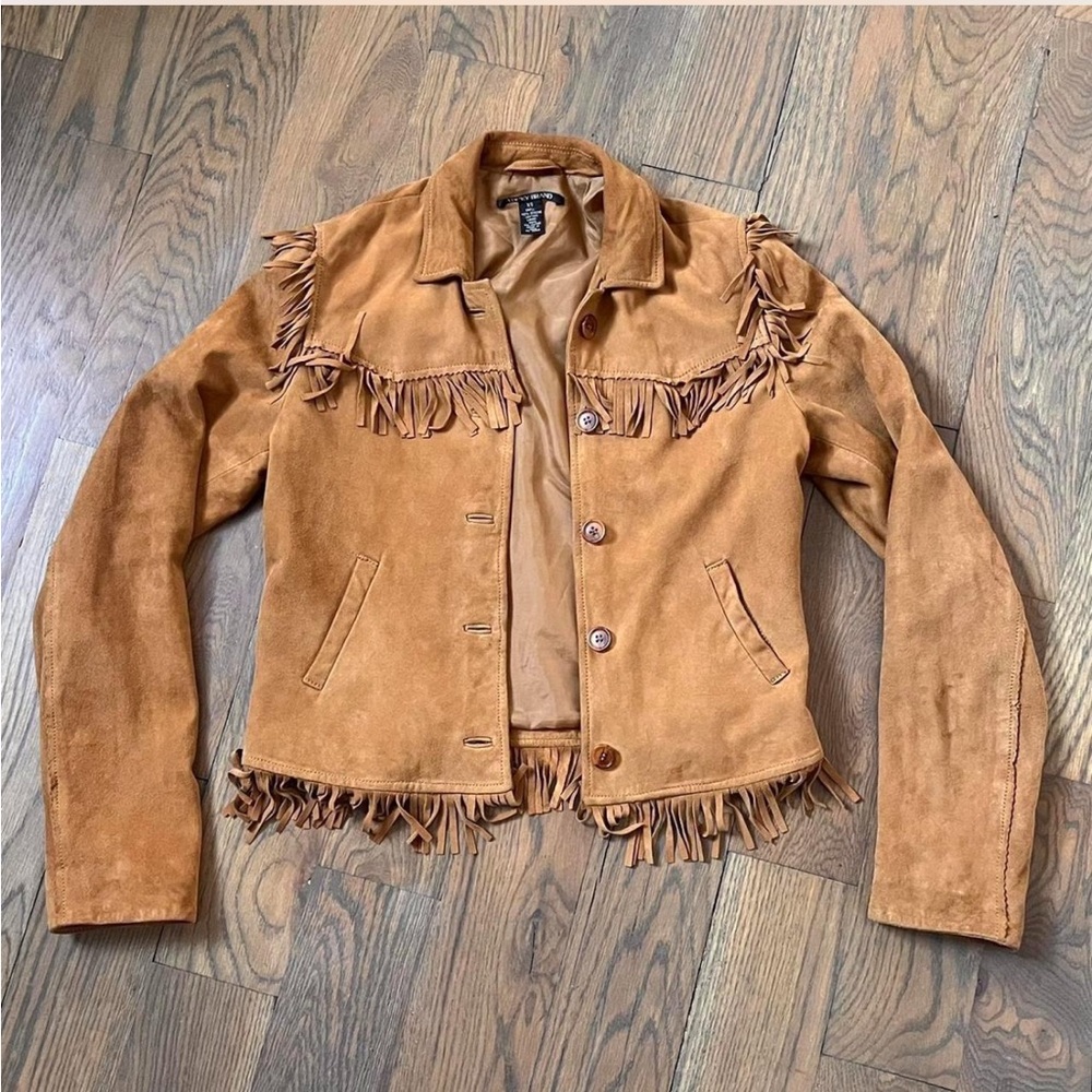 Lucky brand suede fringe jacket xs